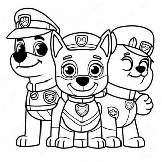 Paw Patrol Characters In Spooky Costumes Coloring Page 3411-2719