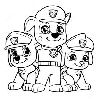 Paw Patrol Characters In Spooky Costumes Coloring Page 3411-2720