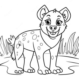 Playful Hyena Coloring Page 34194-27030