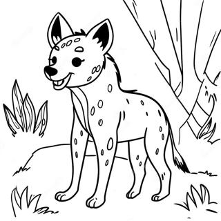 Playful Hyena Coloring Page 34194-27032