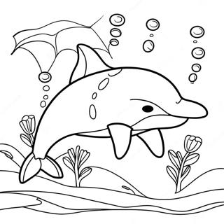 Playful Orca Swimming Coloring Page 3421-2736