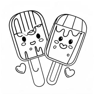 Rainbow Popsicle Coloring Pages