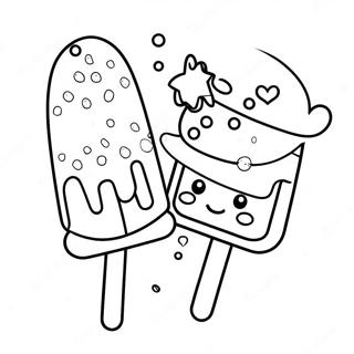 Rainbow Popsicle Coloring Pages