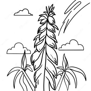 Tall Green Cornstalk Coloring Page 34294-27120