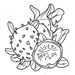 Dragon Fruit Coloring Page 34303-27126