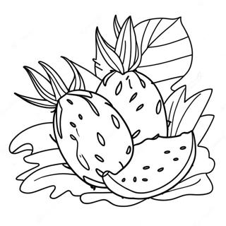 Dragon Fruit Coloring Page 34303-27127