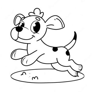 Max The Dog Playing Fetch Coloring Page 34334-27163