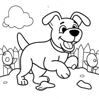 Max The Dog Playing Fetch Coloring Page 34334-27164