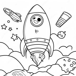 Realistic Rocket Coloring Pages