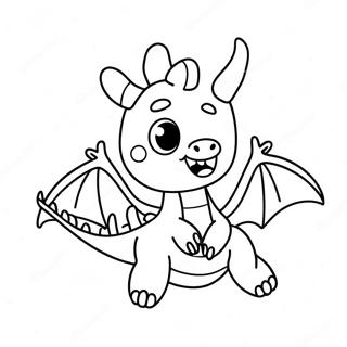 Creaturi Mitologice Kawaii Dragon Drăguț Pagini De Colorat