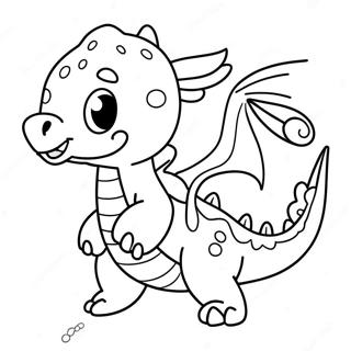 Kawaii Cute Dragon Flying Coloring Page 34443-27238