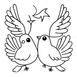 Colorful Pentecost Doves Coloring Page 34454-27274