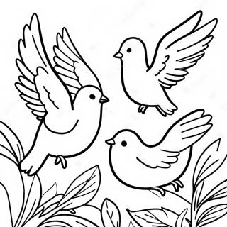 Colorful Pentecost Doves Coloring Page 34454-27275