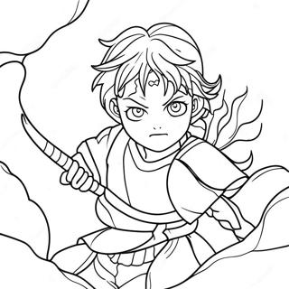 Demon Slayer Manga Panels Coloring Pages