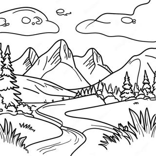 Montana Landscape Coloring Page 34473-27254