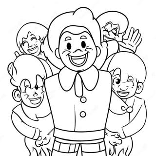 Happy Ronald Mcdonald With Friends Coloring Page 34514-27313