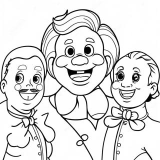 Happy Ronald Mcdonald With Friends Coloring Page 34514-27316