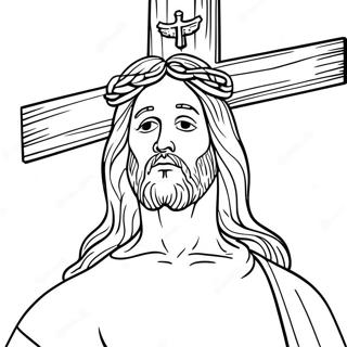 Jesus På Korset Färgläggningssida 34533-27297