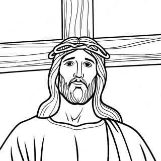 Jesus On The Cross Coloring Page 34533-27299