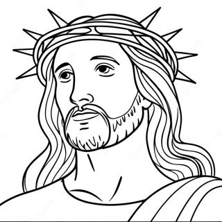 Jesus With Crown Of Thorns Coloring Page 34534-27318