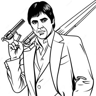 Scarface Movie Poster Coloring Page 34543-27306