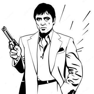 Scarface Movie Poster Coloring Page 34543-27307