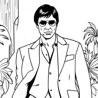 Scarface Movie Poster Coloring Page 34543-27308