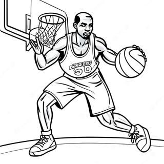 Black Man Playing Basketball Coloring Page 34584-27366