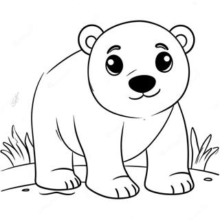 Carino Orso Polare Pagina Da Colorare 34603-27350