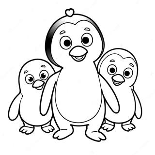 Pagina De Colorat Pingu Cu Prietenii 34614-27377