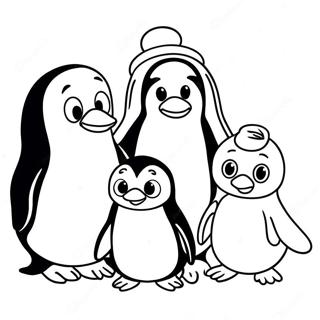 Pagina De Colorat Pingu Cu Prietenii 34614-27379