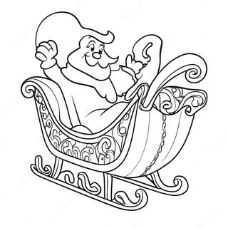 Santa's Sleigh Coloring Pages