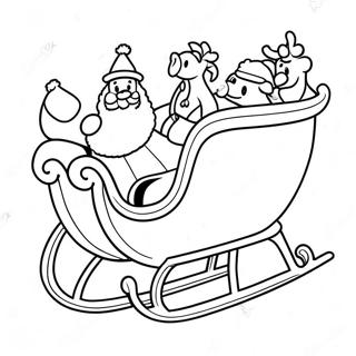 Santa S Sleigh Coloring Page 34653-27408