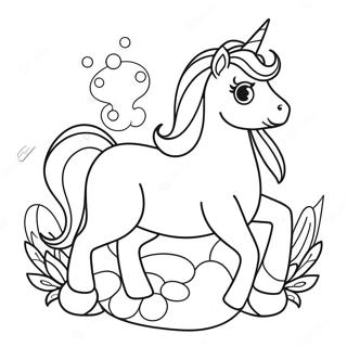 Easter Unicorn Coloring Pages