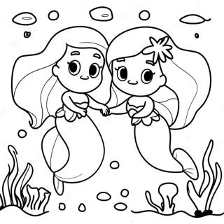 Ariel And Melody Coloring Pages