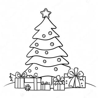 Festive Christmas Tree Coloring Page 34714-27461