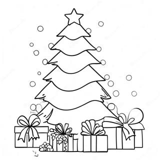 Festive Christmas Tree Coloring Page 34714-27462