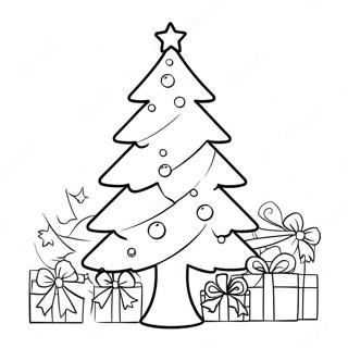 Festive Christmas Tree Coloring Page 34714-27463