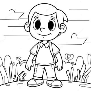 Greg Heffley In Funny Situation Coloring Page 3471-2782