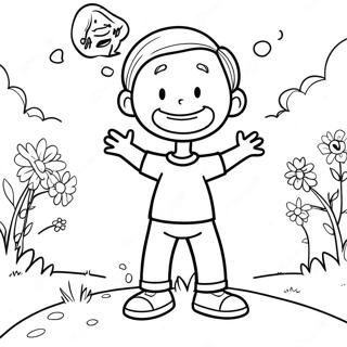 Greg Heffley In Funny Situation Coloring Page 3471-2783