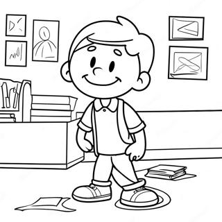 Greg Heffley In Funny Situation Coloring Page 3471-2784