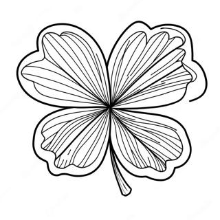 Lucky Four-Leaf Clover Coloring Page 34744-27478