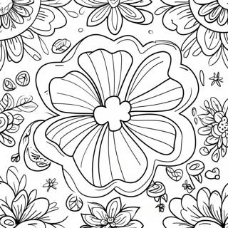 Lucky Four-Leaf Clover Coloring Page 34744-27479