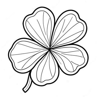 Lucky Four-Leaf Clover Coloring Page 34744-27480