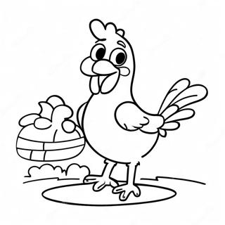 Funny Chicken Run Characters Coloring Page 34764-27484