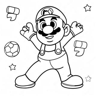 Mario Soccer Coloring Page 34773-27499