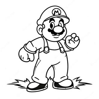 Mario Soccer Coloring Page 34773-27500