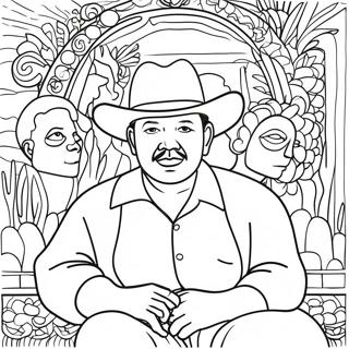 Levendige Diego Rivera Muurschildering Kleurplaat 34794-27549