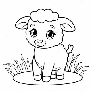 Cute Baby Sheep Coloring Page 3480-2761