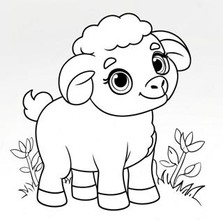 Cute Baby Sheep Coloring Page 3480-2762